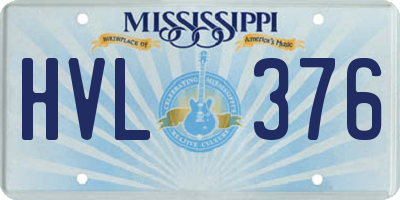MS license plate HVL376