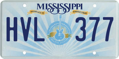 MS license plate HVL377