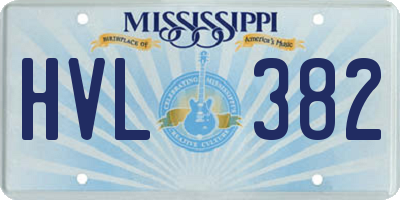 MS license plate HVL382