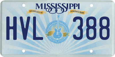 MS license plate HVL388