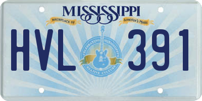 MS license plate HVL391