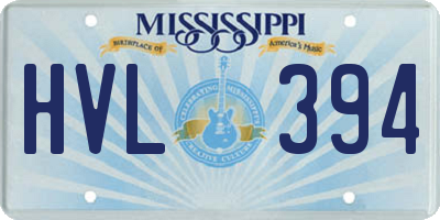MS license plate HVL394