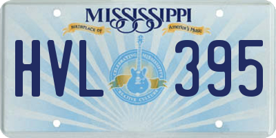 MS license plate HVL395