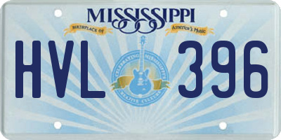 MS license plate HVL396