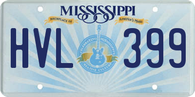 MS license plate HVL399
