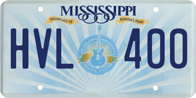 MS license plate HVL400