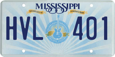 MS license plate HVL401