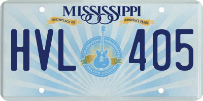 MS license plate HVL405
