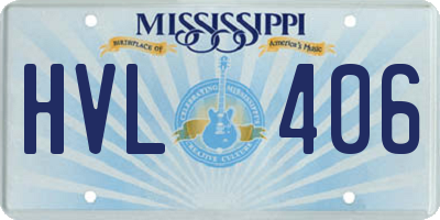 MS license plate HVL406