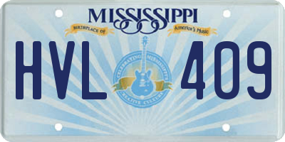 MS license plate HVL409