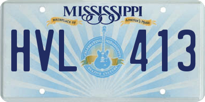 MS license plate HVL413