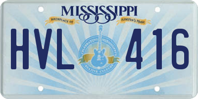 MS license plate HVL416