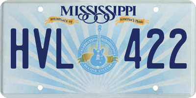 MS license plate HVL422