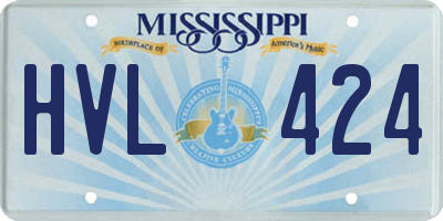 MS license plate HVL424