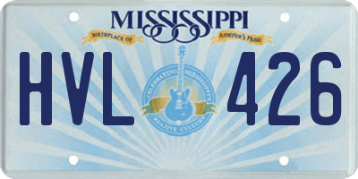 MS license plate HVL426