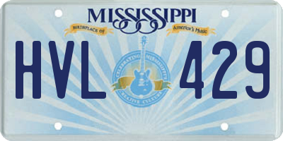 MS license plate HVL429