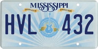 MS license plate HVL432