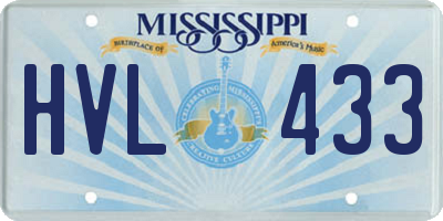 MS license plate HVL433