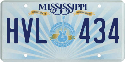 MS license plate HVL434