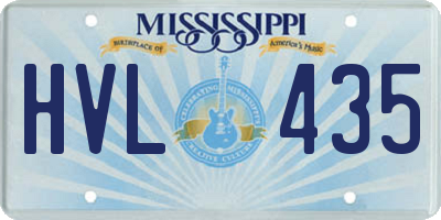 MS license plate HVL435