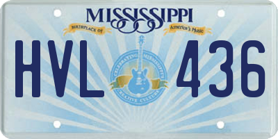 MS license plate HVL436