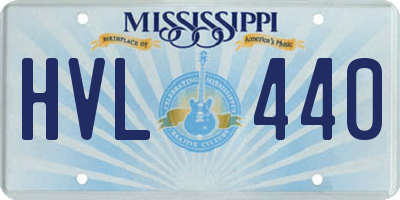 MS license plate HVL440