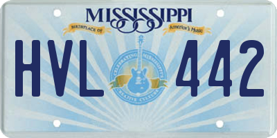 MS license plate HVL442