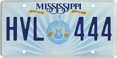 MS license plate HVL444