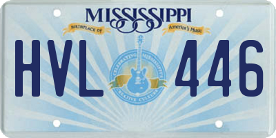 MS license plate HVL446
