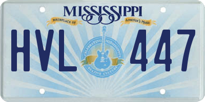 MS license plate HVL447