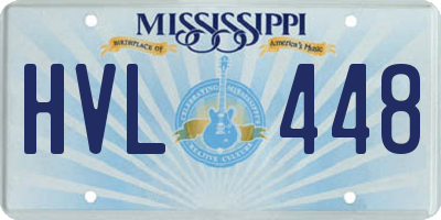 MS license plate HVL448