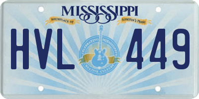 MS license plate HVL449