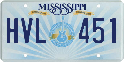 MS license plate HVL451