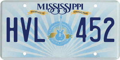 MS license plate HVL452