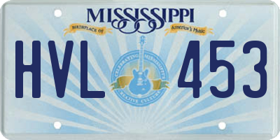 MS license plate HVL453