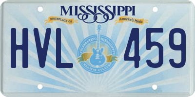 MS license plate HVL459