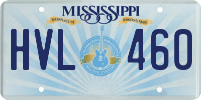 MS license plate HVL460