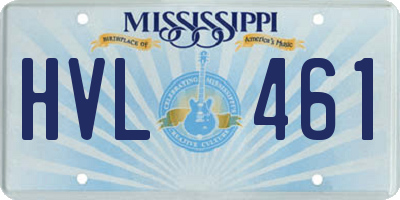 MS license plate HVL461