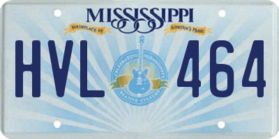 MS license plate HVL464