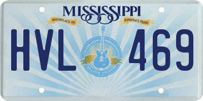 MS license plate HVL469