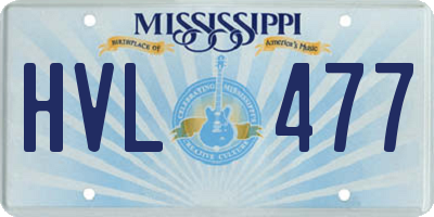 MS license plate HVL477