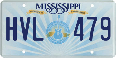 MS license plate HVL479