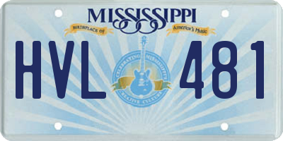 MS license plate HVL481