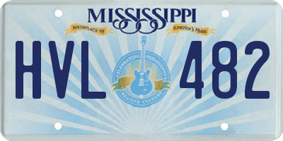 MS license plate HVL482