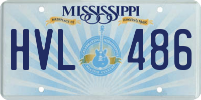 MS license plate HVL486