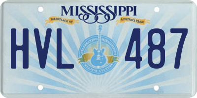 MS license plate HVL487
