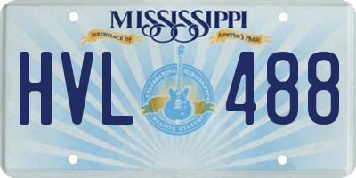 MS license plate HVL488