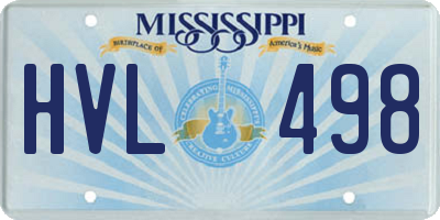MS license plate HVL498