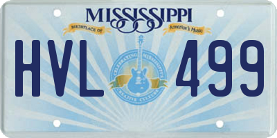 MS license plate HVL499