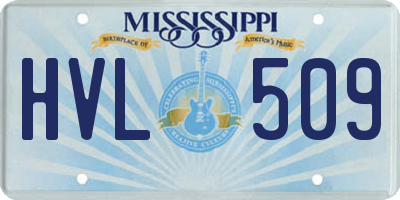 MS license plate HVL509